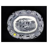 Transferware bowl, S.C. Turrita, 12" x 14 1/2"