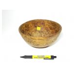Burl bowl, 8 1/4" Diam