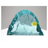 Art Glass with polar bears signed Kesta V.