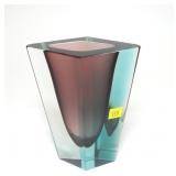 Art Glass vase signed, 7 1/2" H