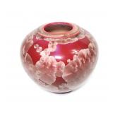Wizard of Clay Art Pottery crystalline vase, 6" H