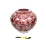 Wizard of Clay Art Pottery crystalline vase, 10" H