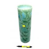 Wizard of Clay Art Pottery crystalline vase, 15" H