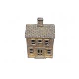 Cast iron still bank of a house, 3 1/4" H