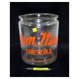 "Num Num" Pretzel jar, 10 1/2" H