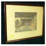 Wallace Nutting signed photo "Knitting" for Uncle