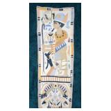 Egyptian Art Deco applique wall hanging,