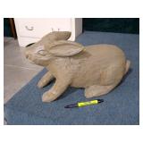 Carved wooden rabbit, 18" W x 9 3/4" H