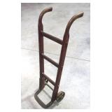 Vintage decorated hand truck with iron wheels