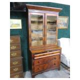 Empire 2-piece mahogany bookcase/secretary,