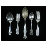 5- Sterling forks and spoons