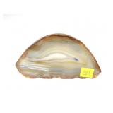 Polished agate geode, 5 1/4" W
