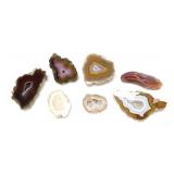 Lot, small polished agate stone and geodes