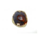 Polished agate geode, 3" Long