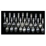 Lot, 18 State souvenir silverplate spoons