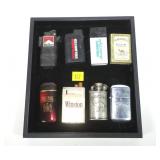 Lot, 8 cigarette advertising lighters