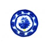 Davenport "Amoy" Flow Blue plate, 10 1/2" Diam