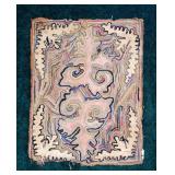 Vintage braided rag rug, 2