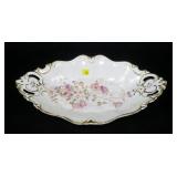 German bowl with floral design, 15" long