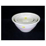 Lot, 4 McCoy oven proof nesting bowls
