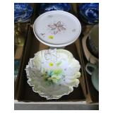 Lot, plate, bowl and cake stand