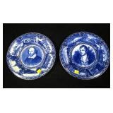Lot, 2 Staffordshire Rowland & Marsellus plates: