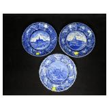 Lot, 3 Stafordshire plates: "Battle Bunker Hill,"