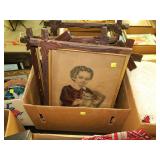 Lot, Victorian frames, some prints