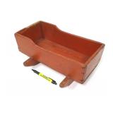 Primitive rocking doll cradle, 15" L x 12" W