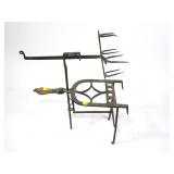 Fireplace trivet with meat holder