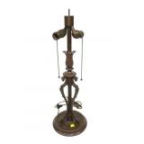 Lamp base, metal, two socket, 23"