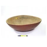 Primitive bowl with repaired crack, 7.5" H,