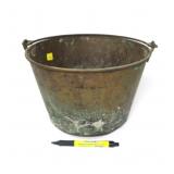 Brass bucket, small hole at bottom