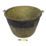 Large brass jelly kettle, 16" H, 22" Diam