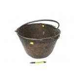 Copper jelly kettle, rough, 11" H, 15 1/2" Diam
