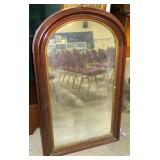 Walnut Victorian mirror, 42" x 26"