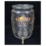 Fresh Fruit drink jar with spout and lid, 14" H,