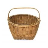 Handled basket, 13" Diam, 13" H to top of