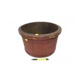 Primitive wood bucket, 9" H, 16" Diam