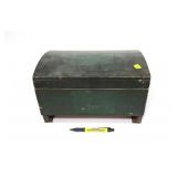 Small lift-top wood dome top trunk,