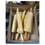 Lot, 6 wooden rolling pins