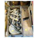 Lot, wood wheels, clamp, cabbage slicer