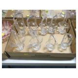 Lot, 9 wedding baskets: 6 1/2" to 7" H