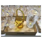 Lot, 3 large wedding baskets: 1 is Amber,