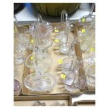 Lot, 8 wedding baskets: 5" to 9" H