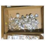 Lot, silverplate sugar tongs and spoons
