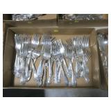 Lot, silverplate serving forks