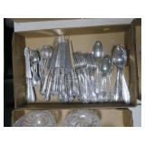 Lot, silverplate sets of spoons, forks, knives