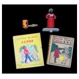 Lot, cast iron Aunt Jemima, Popeye pipe kazoo,