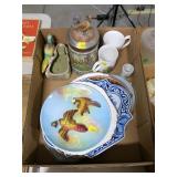 Lot, pheasant mugs, plates, figures, platters